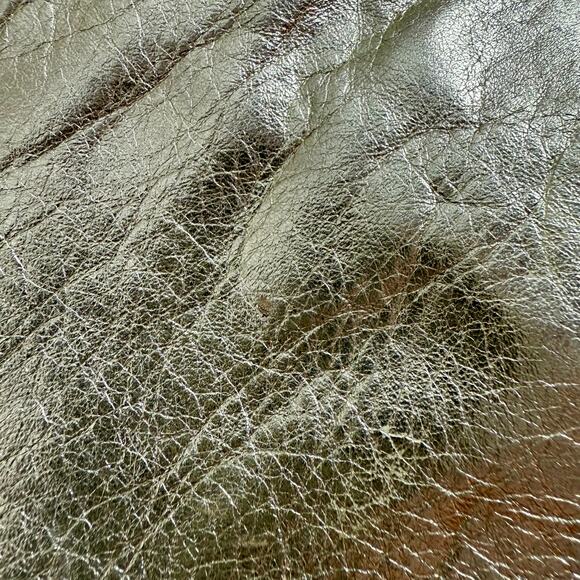 SAS VTG Diane Gold Leather Handbag Purse Tote Bag With Keychain Glam READ - Picture 4 of 12